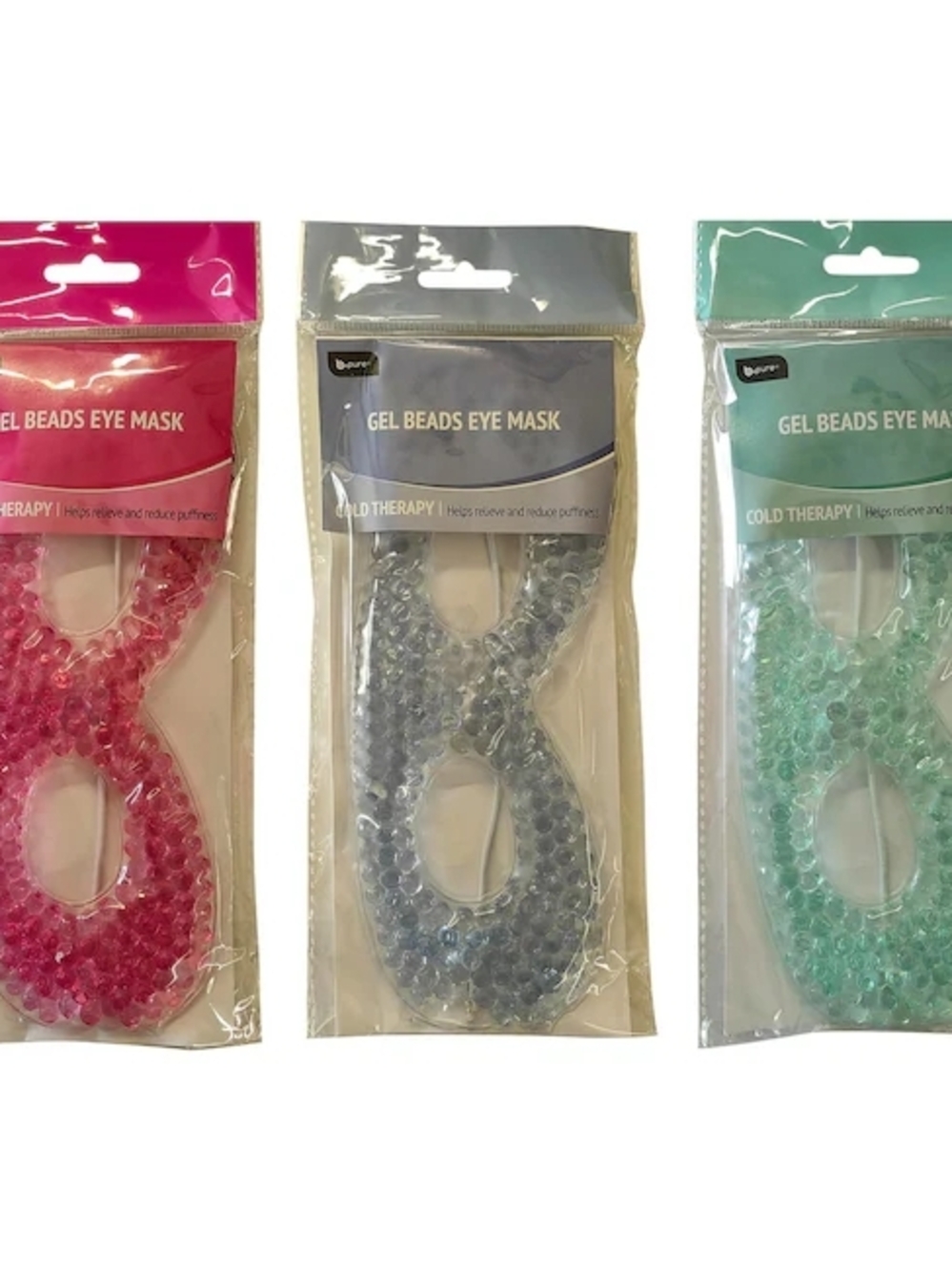 Gel Beads Eye Mask Trio — Pink, Blue, Mint